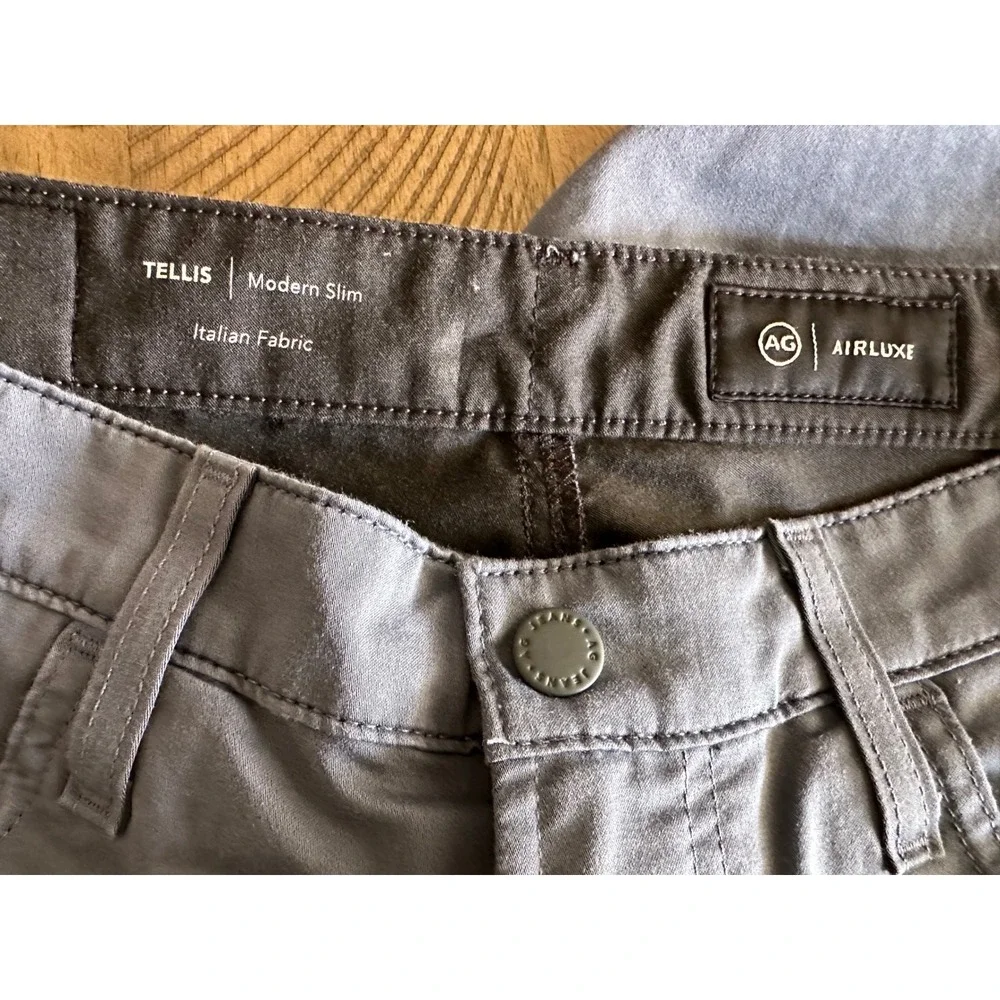AG Adriano Goldschmied Tellis Modern Slim Gray Pants Chino 33x34